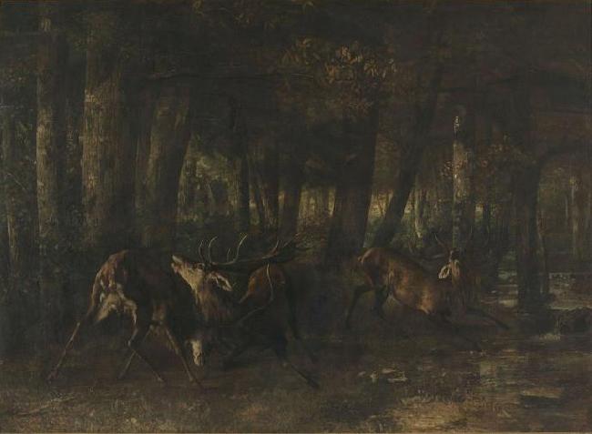 Gustave Courbet Spring Rut The Battle of the Stags